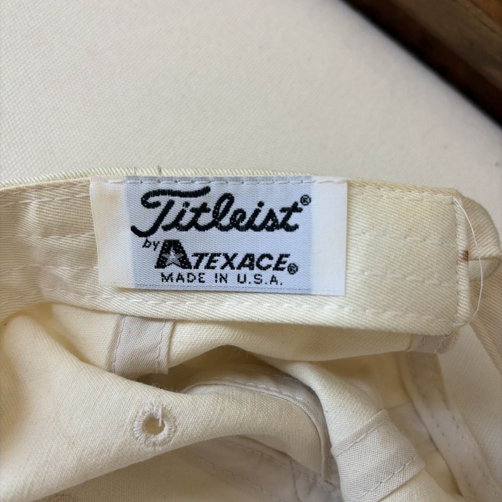 Vintage Titleist Texace Hat White Strap Made USA Golf 90s Princess Anne Club - Picture 7 of 9